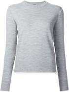Adam Lippes Crew Neck Sweater, Women's, Size: Medium, Grey, Merino