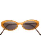 Yohji Yamamoto Vintage Oval Frame Sunglasses, Women's, Brown