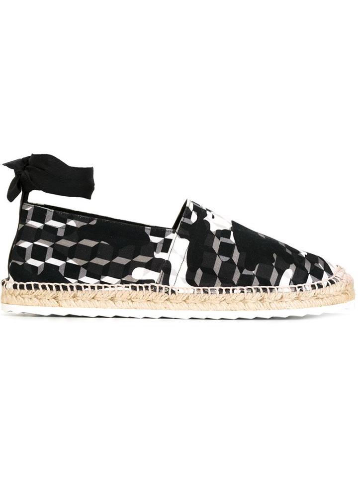 Pierre Hardy Cube Espadrilles, Men's, Size: 39, Black, Cotton/leather/rubber