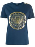 Balmain Medallion Print T-shirt - Blue