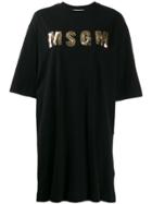 Msgm T-shirt Dress - Black