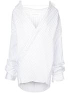 Strateas Carlucci Striped Shirt Dress - White