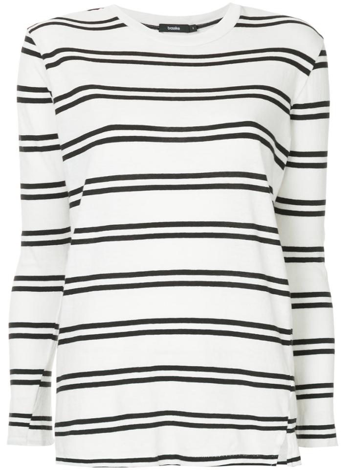 Bassike Striped Jersey Top - White