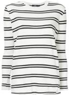 Bassike Striped Jersey Top - White