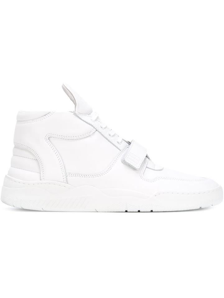 Filling Pieces Velcro Fastening Sneakers, Men's, Size: 42, White, Leather/rubber