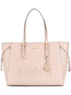 Michael Kors Collection Voyager Love Large Tote - Pink & Purple