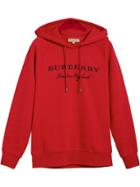 Burberry Embroidered Logo Hoodie