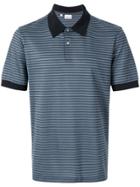 Brioni Striped Polo Shirt - Blue