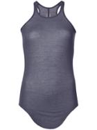 Rick Owens - Curved Hem Tank Top - Women - Silk/viscose - 38, Grey, Silk/viscose