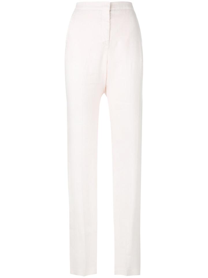 Ql2 - Marianne Trousers - Women - Linen/flax/cupro - 42, Women's, Pink/purple, Linen/flax/cupro