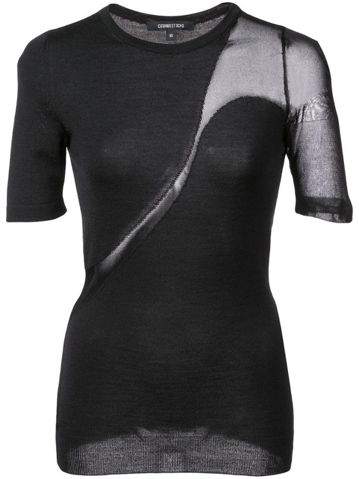 Cushnie Short-sleeve Fitted Top - Black
