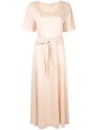 Lemaire Belted T-shirt Dress - Neutrals
