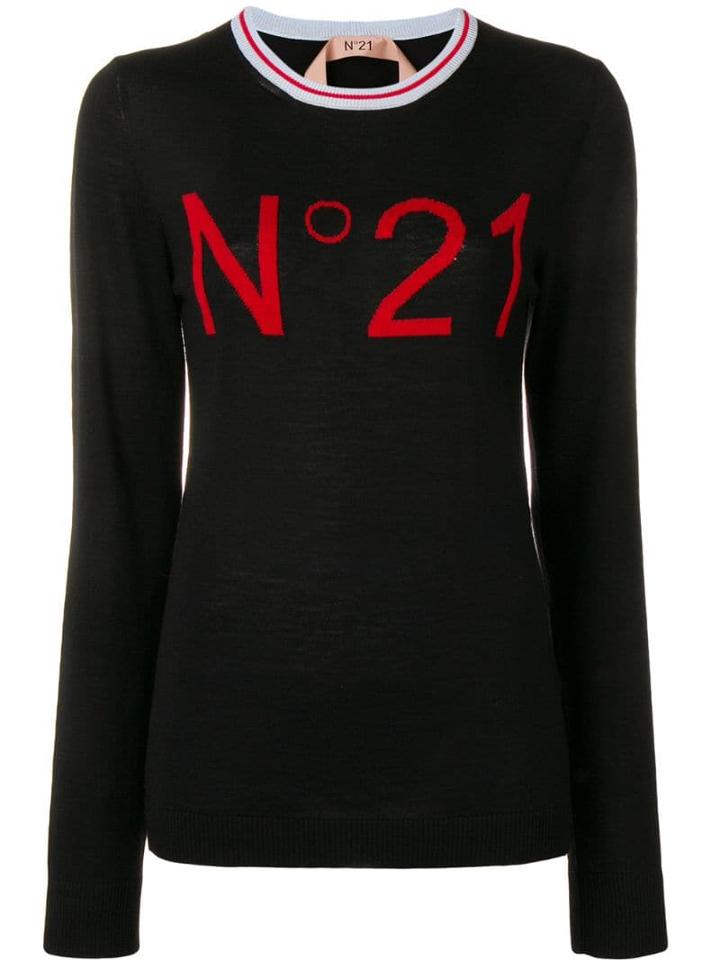 Nº21 Logo Basic Jumper - Black