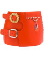 Chopova Lowena Double Buckle Wide Belt - Orange