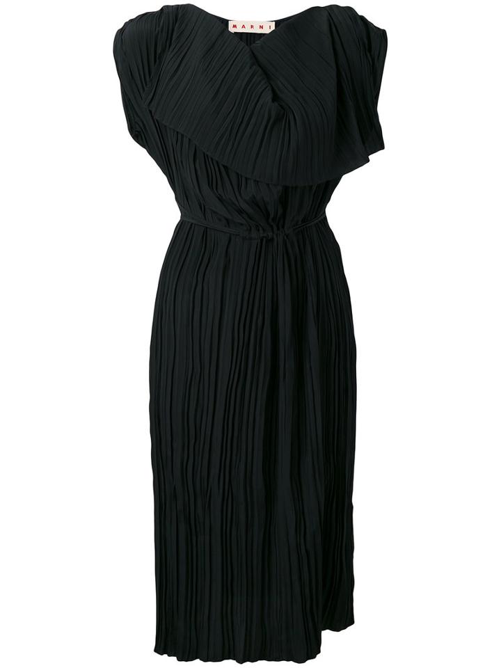Marni - Shift Dress - Women - Silk/acetate - 40, Black, Silk/acetate