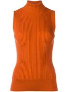 Maison Margiela Sleeveless Knit Top, Women's, Size: Medium, Yellow/orange, Wool