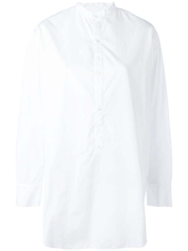 Barena Mandarin Neck Shirt, Women's, Size: Small, White, Cotton