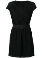 Armani Exchange V-neck Short Dress - Black
