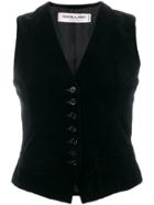 Yves Saint Laurent Vintage 1960's Velvety Waistcoat - Black