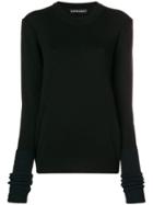 Y / Project Ribbed Trim Sweater - Black