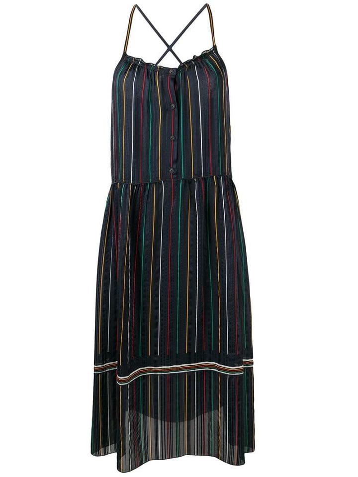 Rag & Bone Austin Striped Midi Dress - Blue