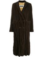 Uma Wang Oversized Double-breasted Coat - Brown