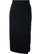 Estnation - Classic Fitted Pencil Skirt - Women - Polyester - 36, Black, Polyester