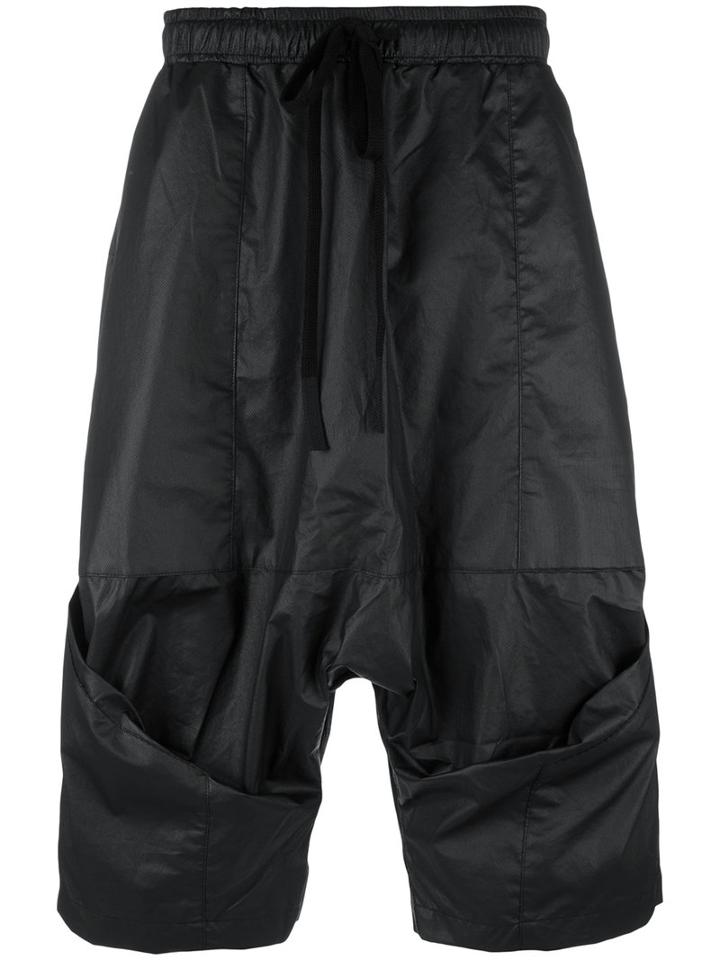Lost & Found Rooms Drop-crotch Shorts, Men's, Size: Medium, Black, Cotton/polyurethane