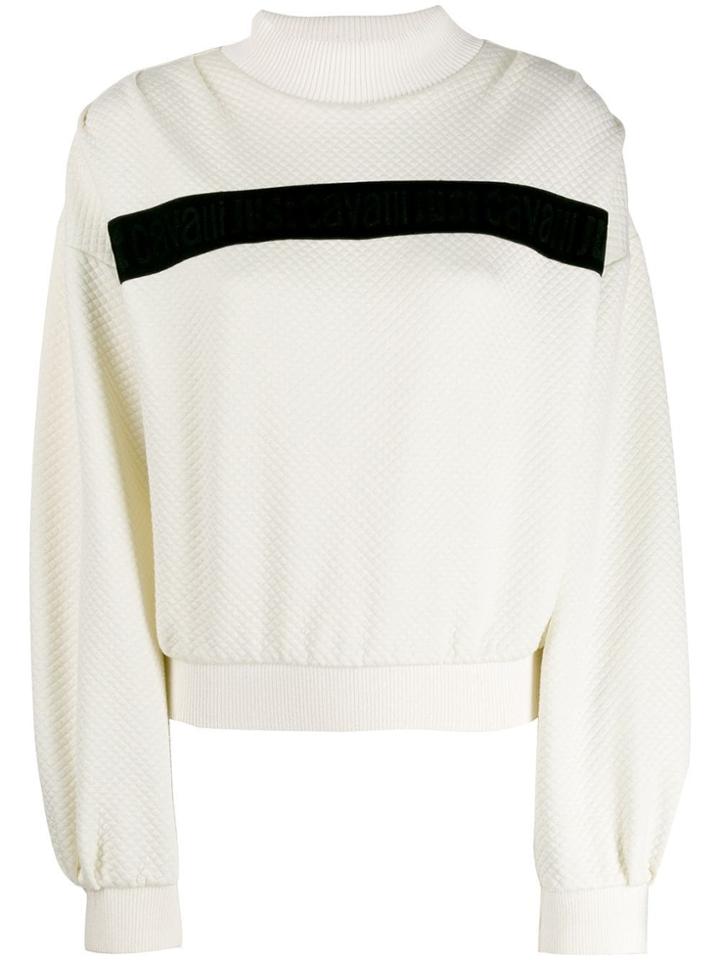 Just Cavalli Contrast Stripe Sweater - White