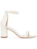 Stuart Weitzman Ankle Strap Sandals - White
