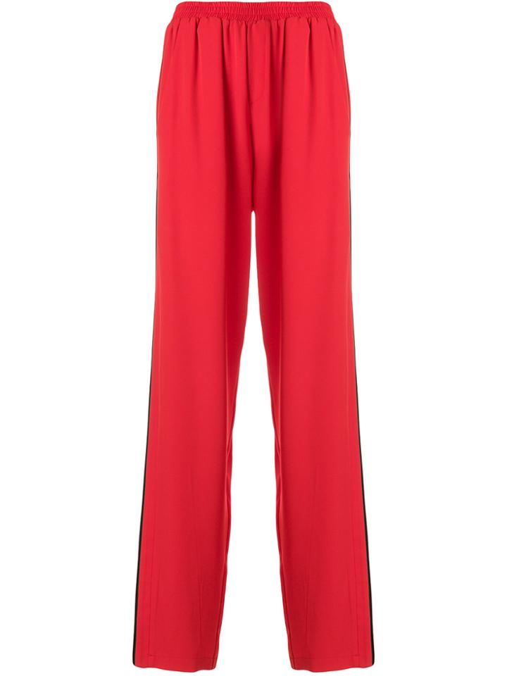Marc Ellis High Waisted Track Trousers - Red