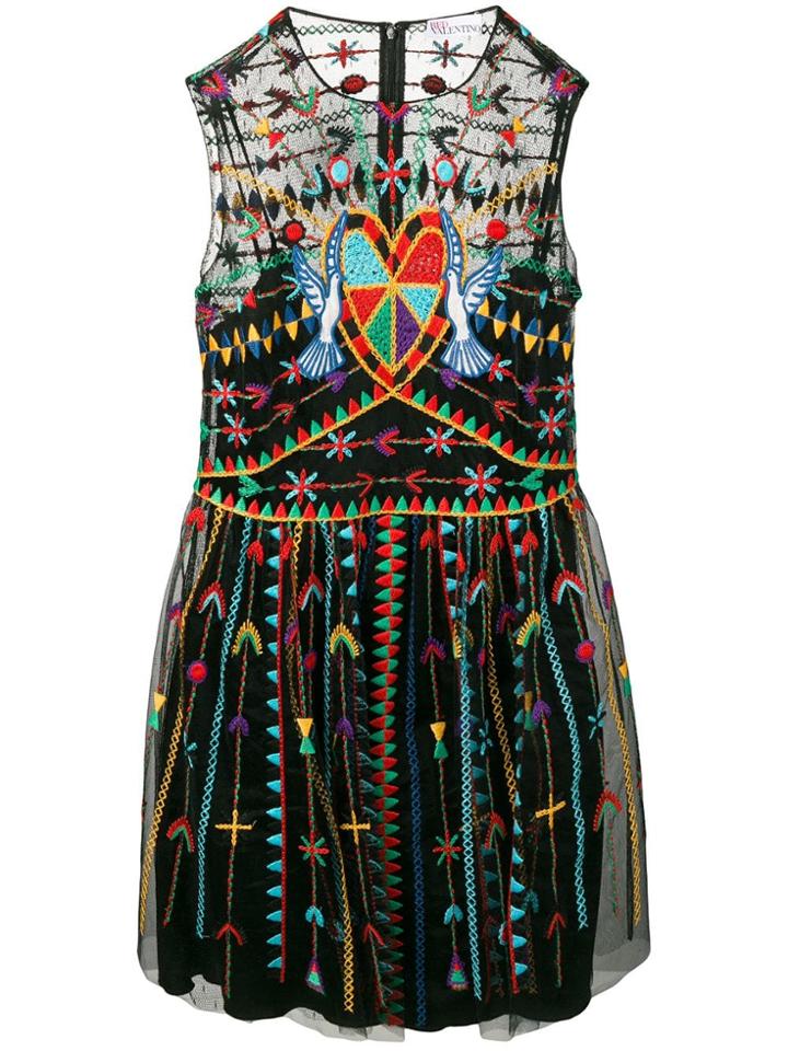 Red Valentino Love Celebration Mini Dress - Black