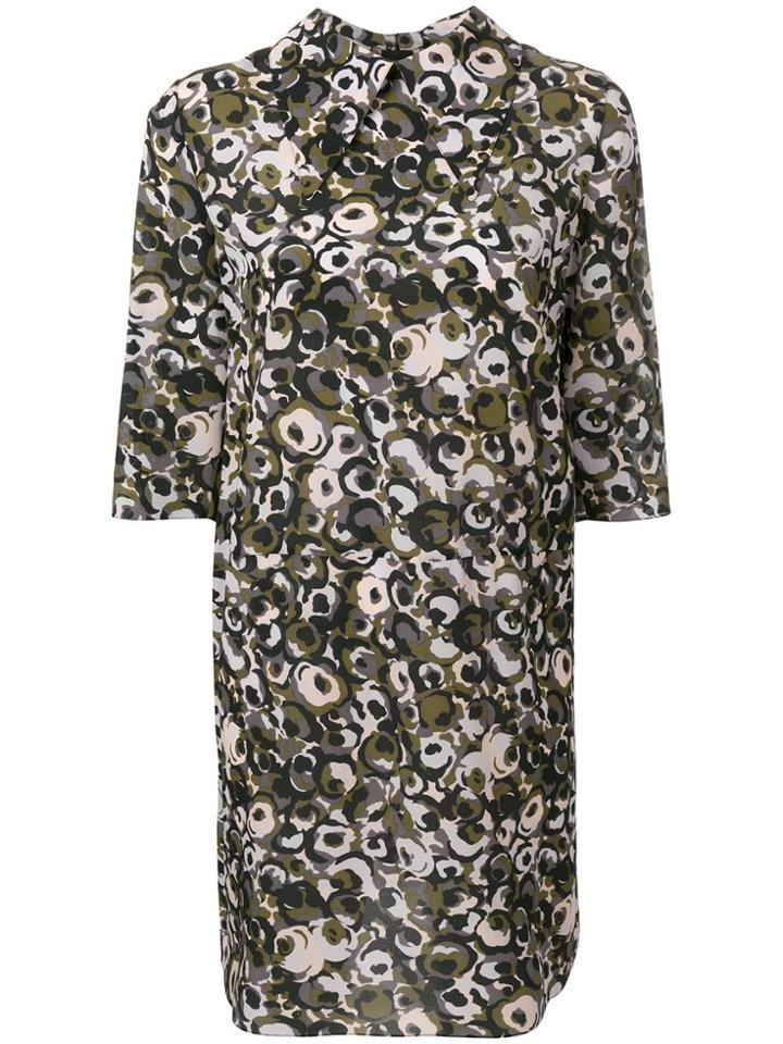 Marni Printed Shift Dress - Green