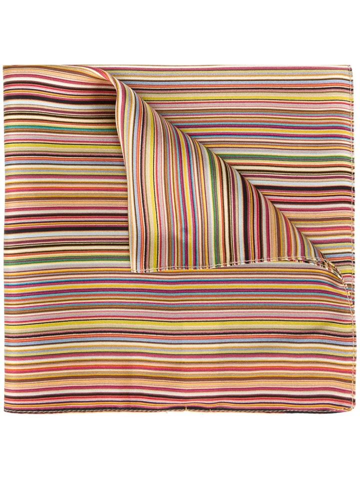 Paul Smith Striped Pocket Square, Men's, Silk