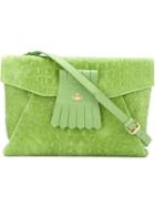 Vivienne Westwood Snakeskin Effect Big Crossbody Bag, Women's, Green, Calf Leather