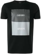 Emporio Armani Colour Block Logo T-shirt - Black