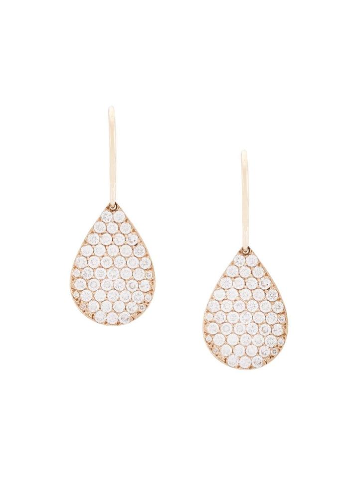 Irene Neuwirth 18kt Rose Gold And Diamond Teardrop Earrings - Metallic