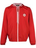 Versace Medusa Hooded Jacket, Men's, Size: 48, Red, Polyester
