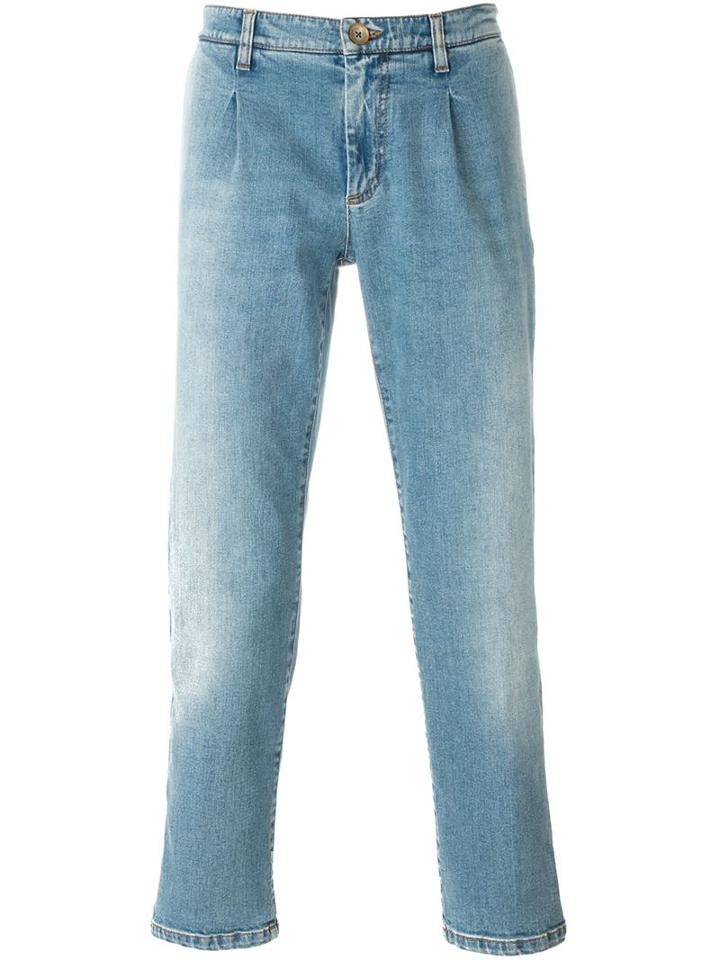 Eleventy Straight Leg Jeans, Men's, Size: 38, Blue, Cotton/spandex/elastane