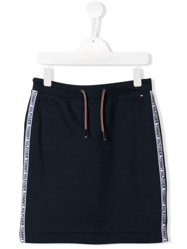 Tommy Hilfiger Junior Teen Cotton Logo Skirt - Blue