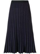 Dvf Diane Von Furstenberg Pleated Midi Skirt - Black