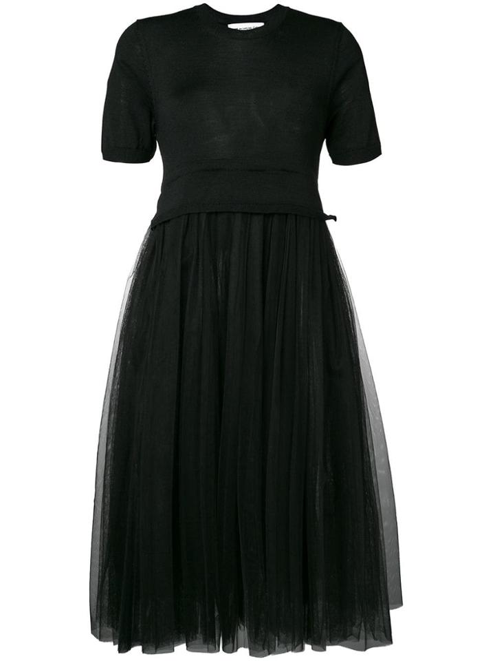 Comme Des Garçons Girl Pleated Tulle Dress - Black