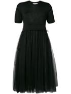 Comme Des Garçons Girl Pleated Tulle Dress - Black