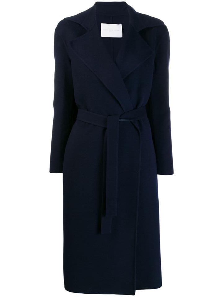 Fabiana Filippi Belted Midi Coat - Blue