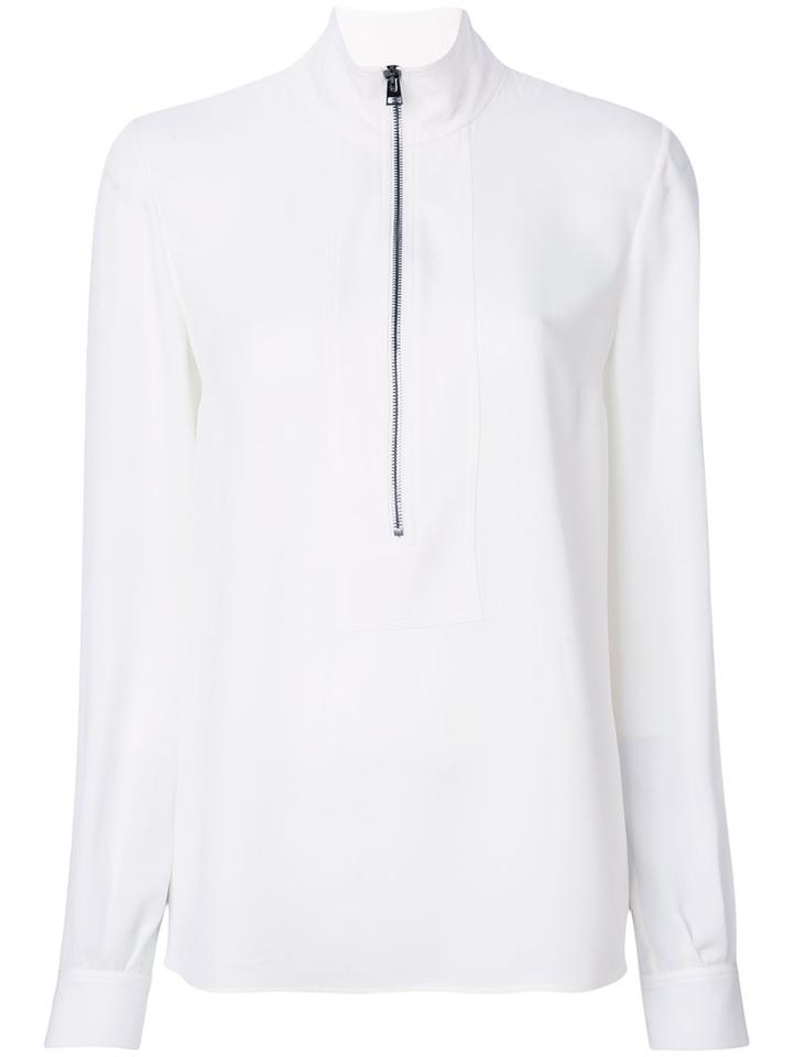Tom Ford - Zip Front Blouse - Women - Silk - 44, White, Silk