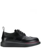 Alexander Mcqueen Low Platform Heel Brogues - Black