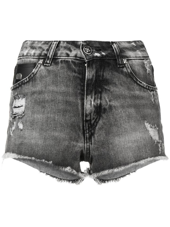 John Richmond Bronx Denim Shorts - Grey