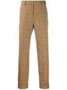 Gucci Interlocking G Stripe Trousers - Brown