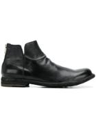 Officine Creative Crease Detailed Ankle Boots - Black