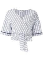 Suboo Rush Stripe Wrap Top - Blue
